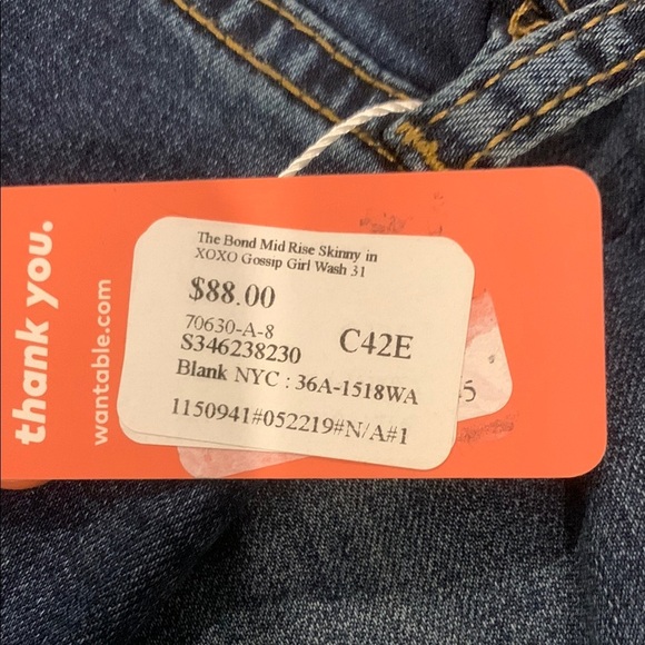 Blank NYC Blue Jeans with Distressed Style - Picture 7 of 7